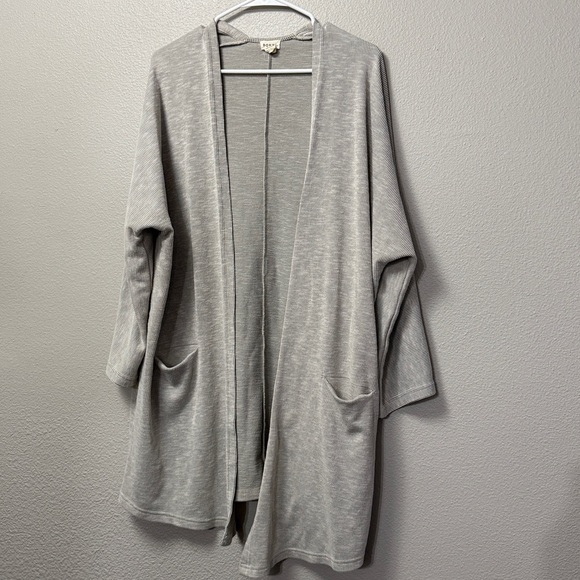DONNI. Open Front Ribbed Cardigan - Picture 11 of 13